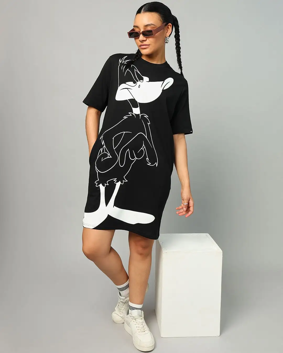 Daffy Graphic Printed Oversized Dress