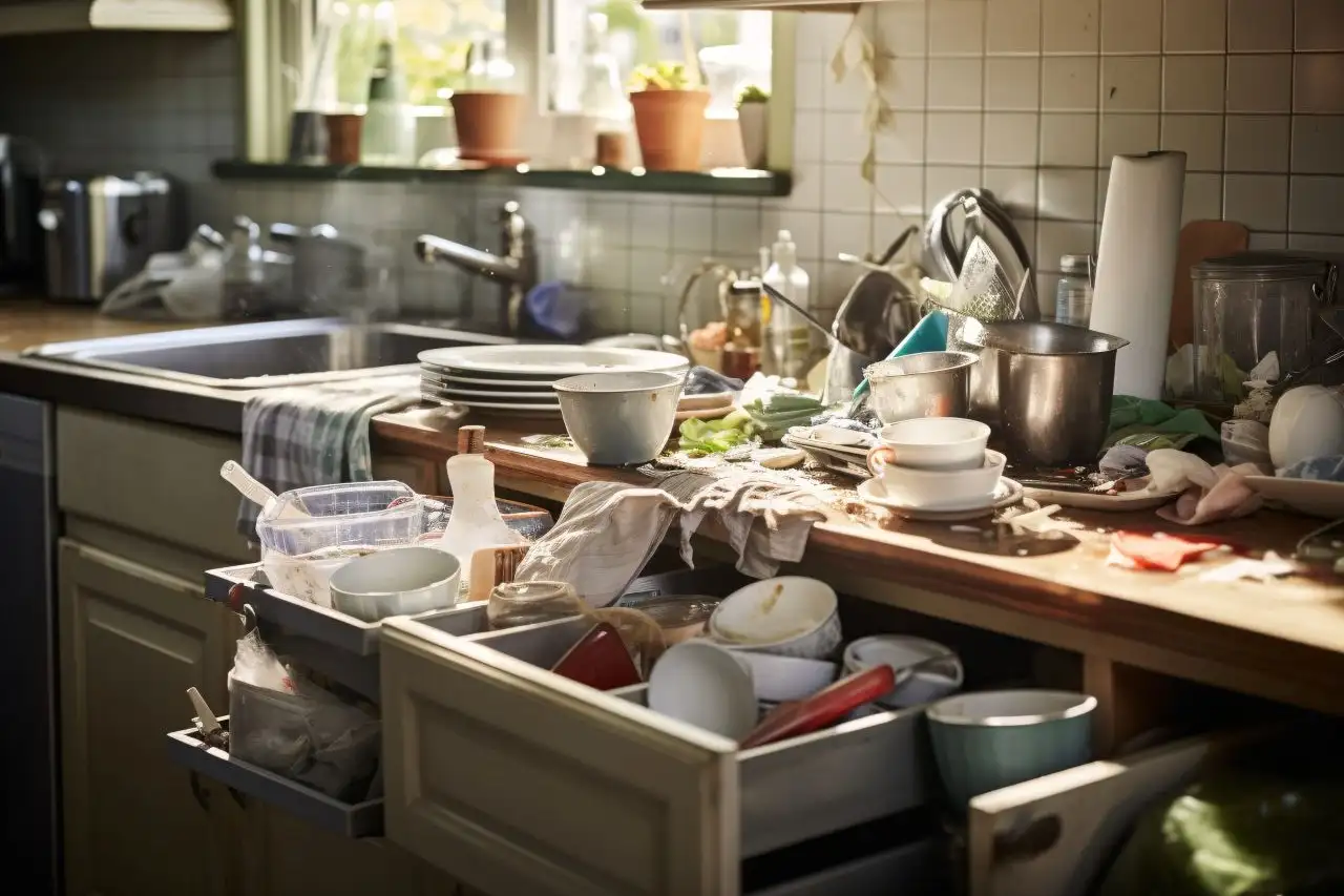 Messy Kitchen Counter